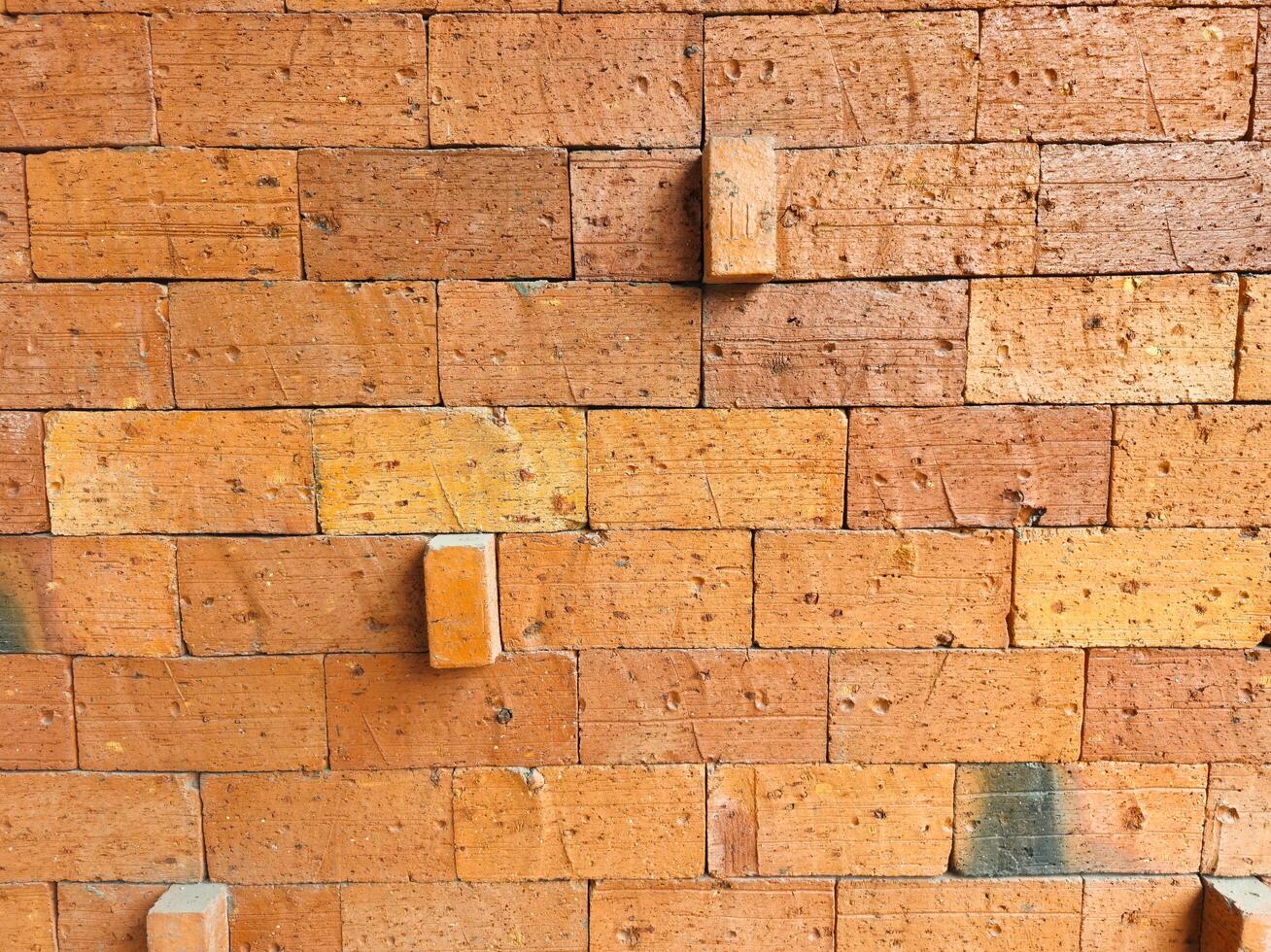 walls with neatly arranged bricks photo