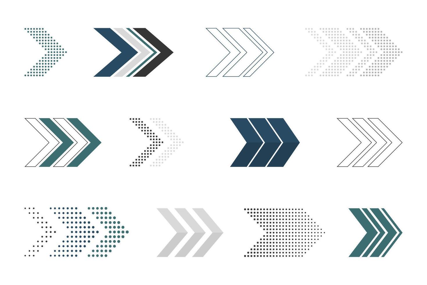 different arrows collection vector