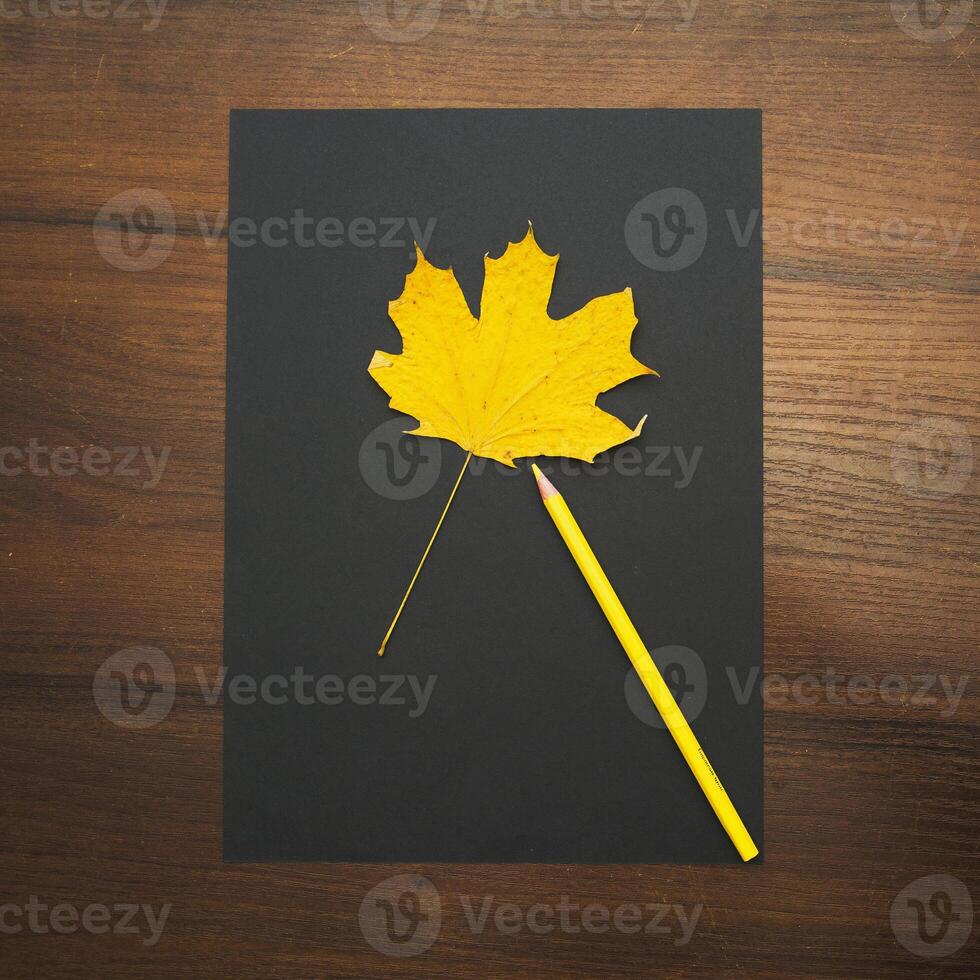 Notebook and pencil on a beautiful background in a large photo studio