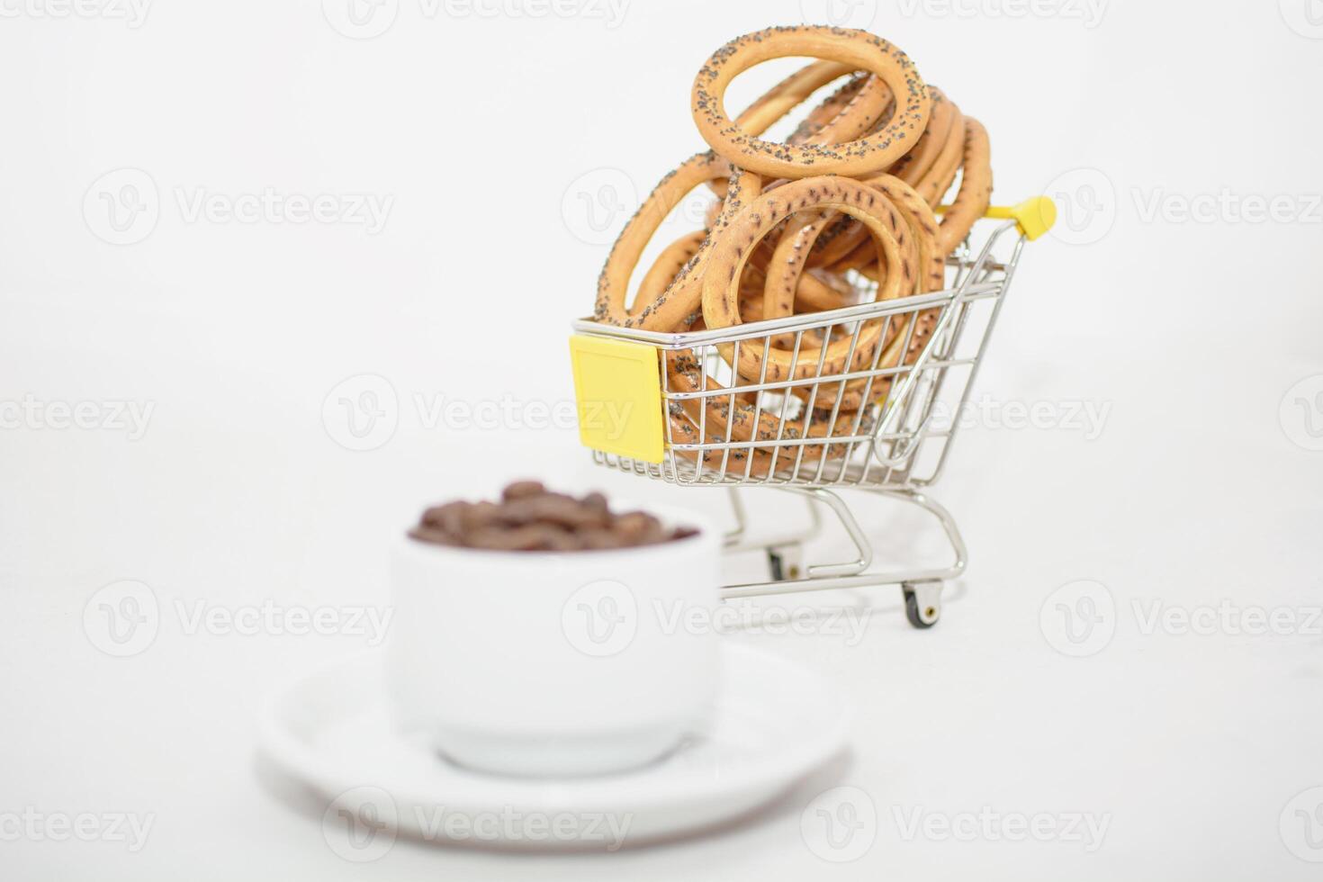 Fresh coffee beans on a beautiful background photo