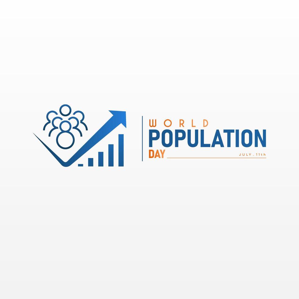 World Population Day, celebrated on July 11, aims to raise awareness about global population issues vector
