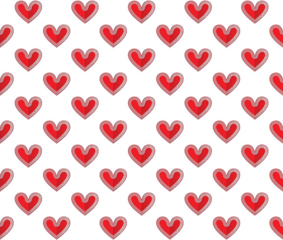 Simply Seamless Pattern Red Heart vector