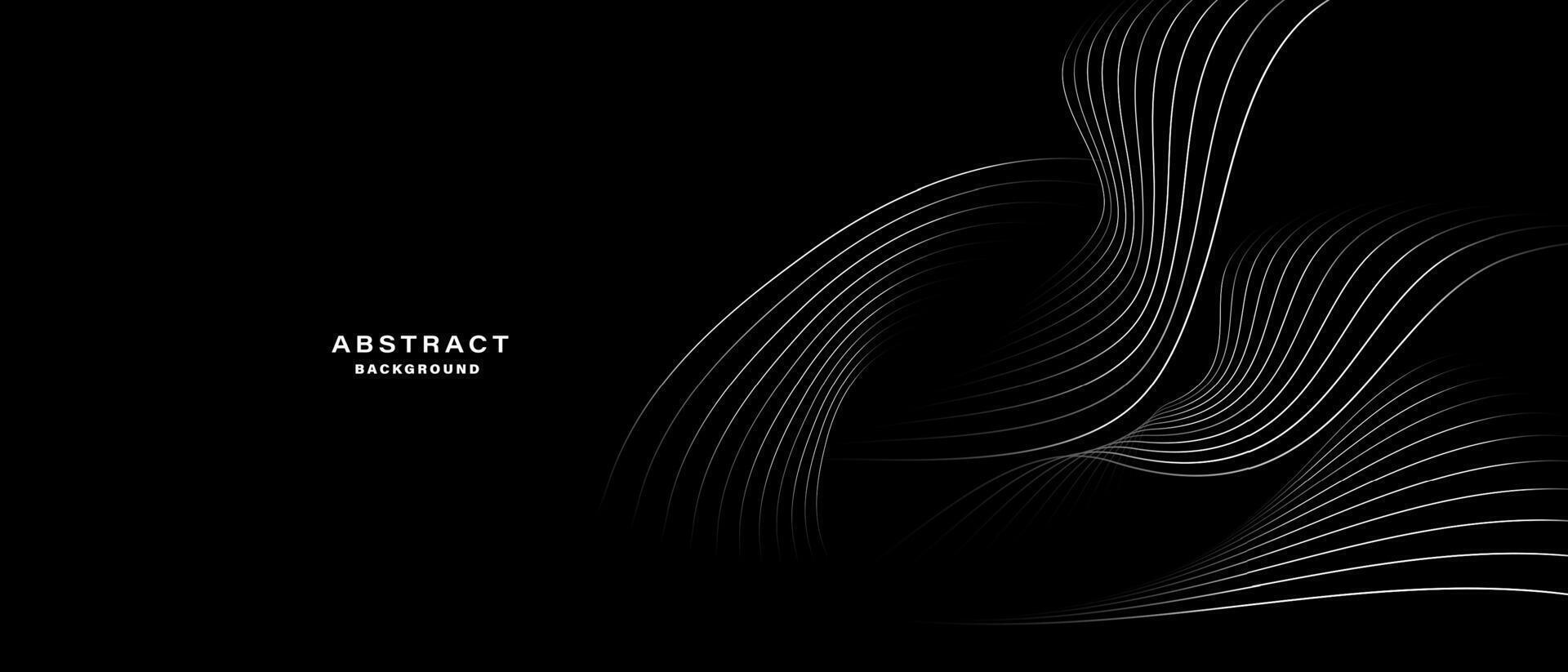 Abstract black modern background with dynamic lines. vector