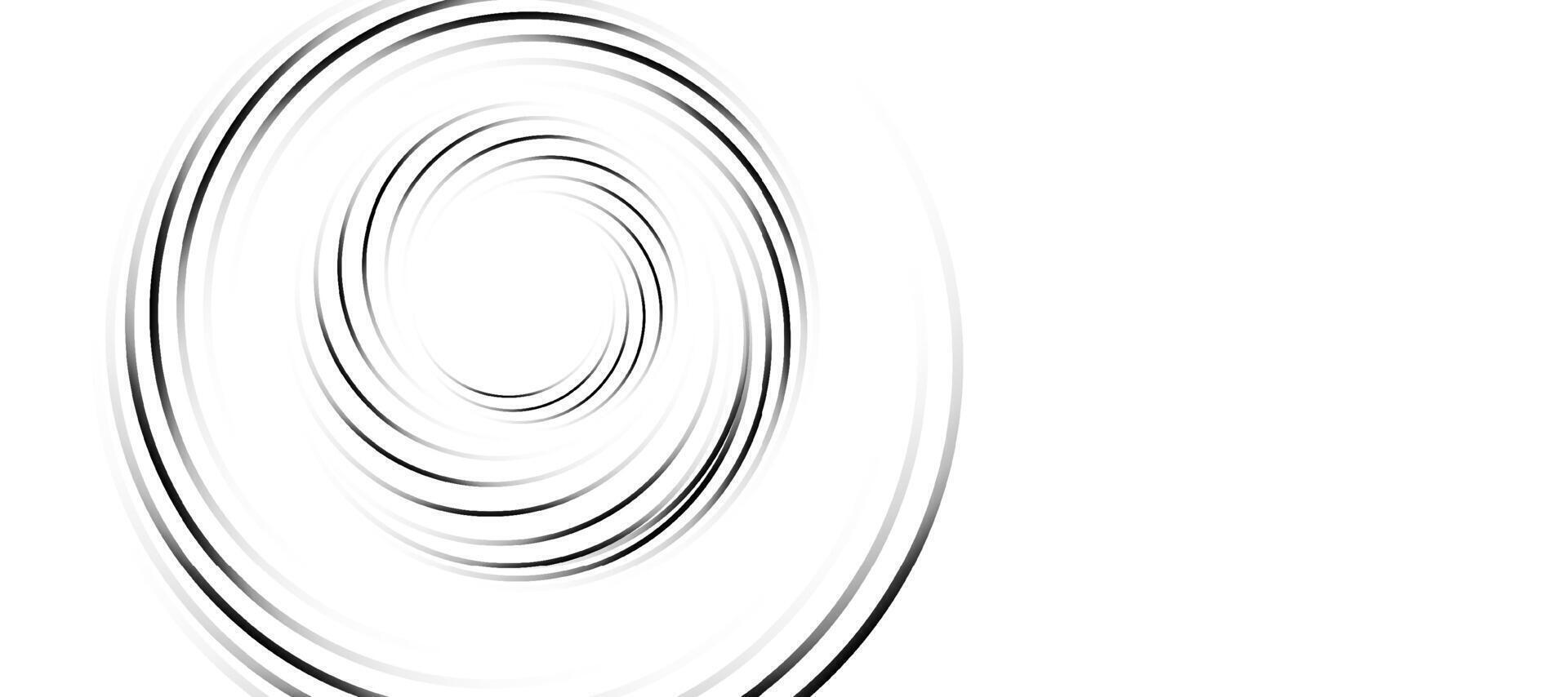 White abstract background with circular lines, technology futuristic template. vector