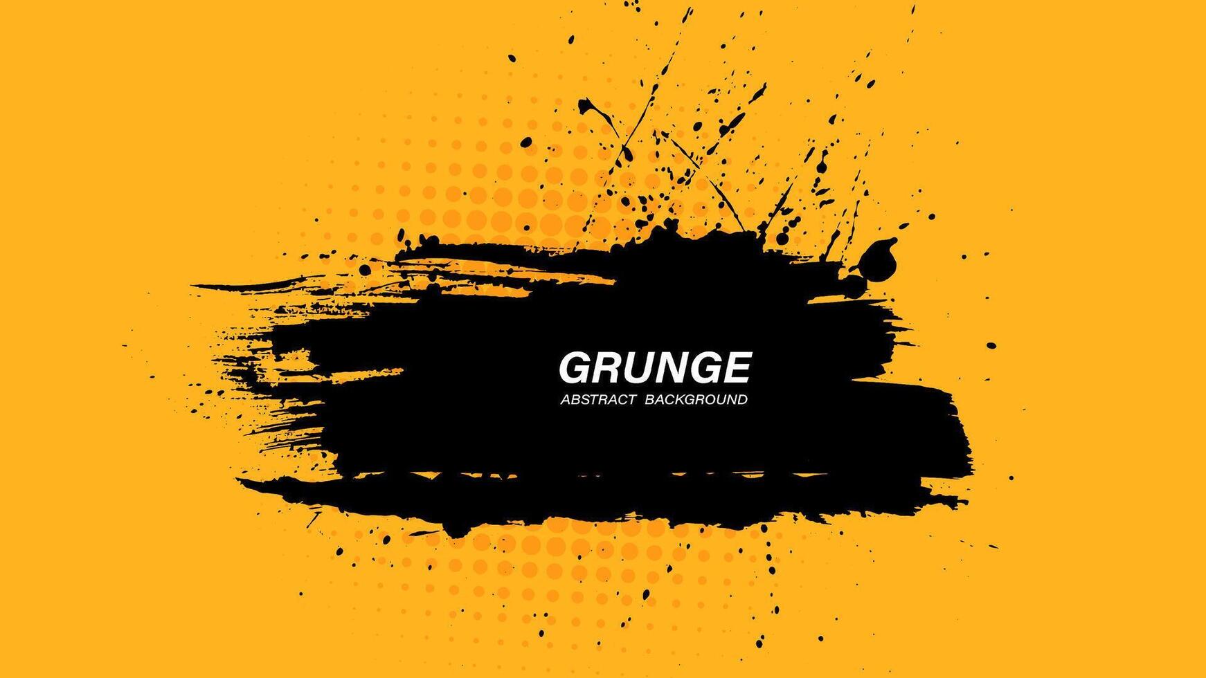 Black and Yellow abstract background with grunge texture. vector