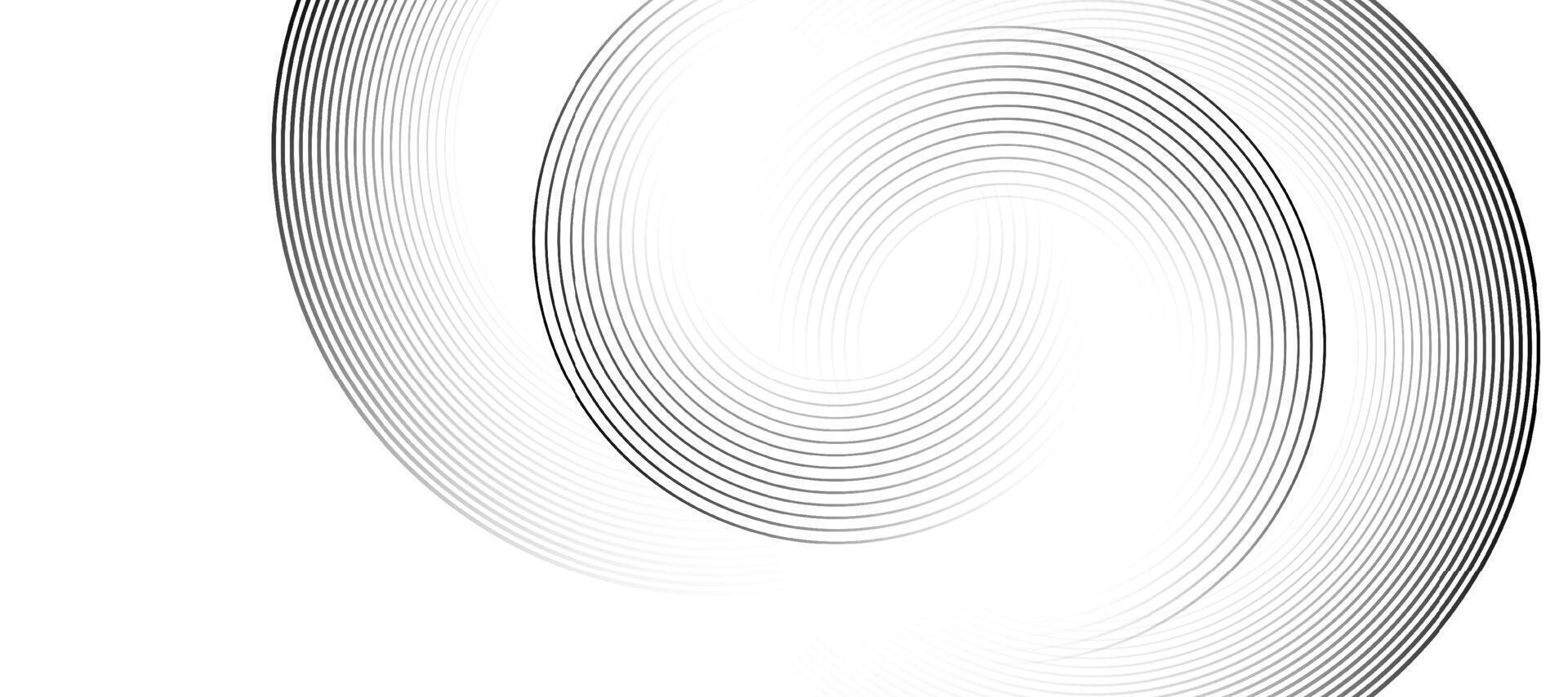 White abstract background with circular lines, technology futuristic template. vector