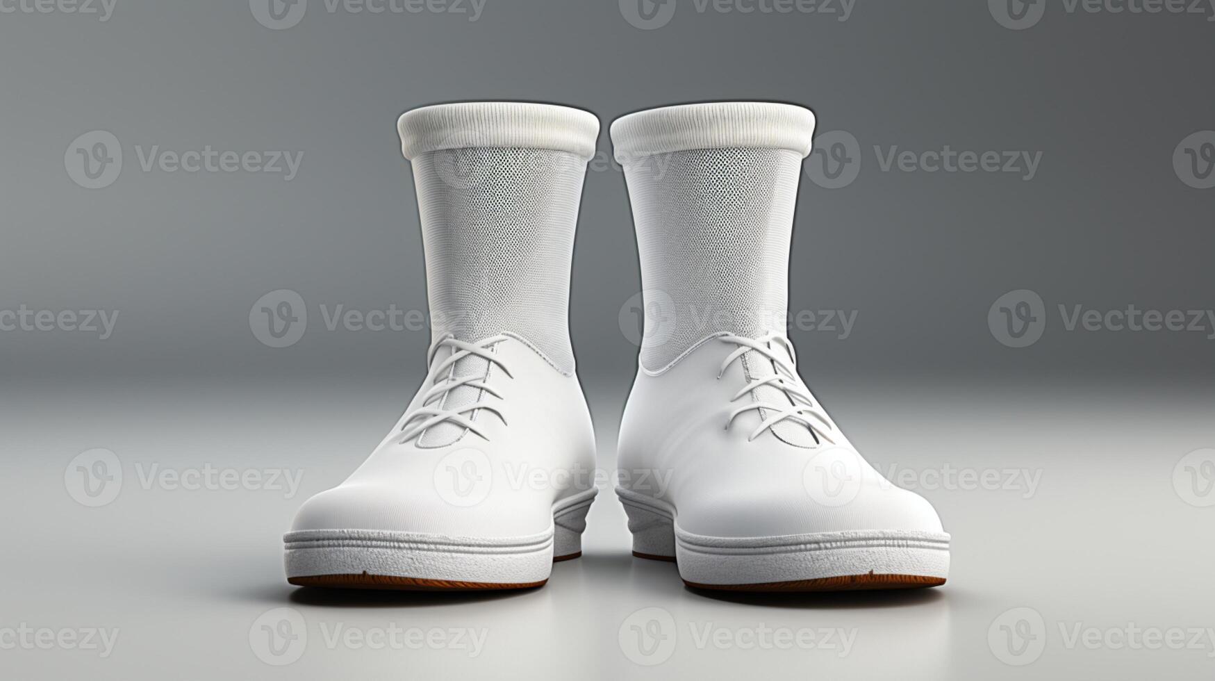 A pair of little shocks and shoes on white background photo