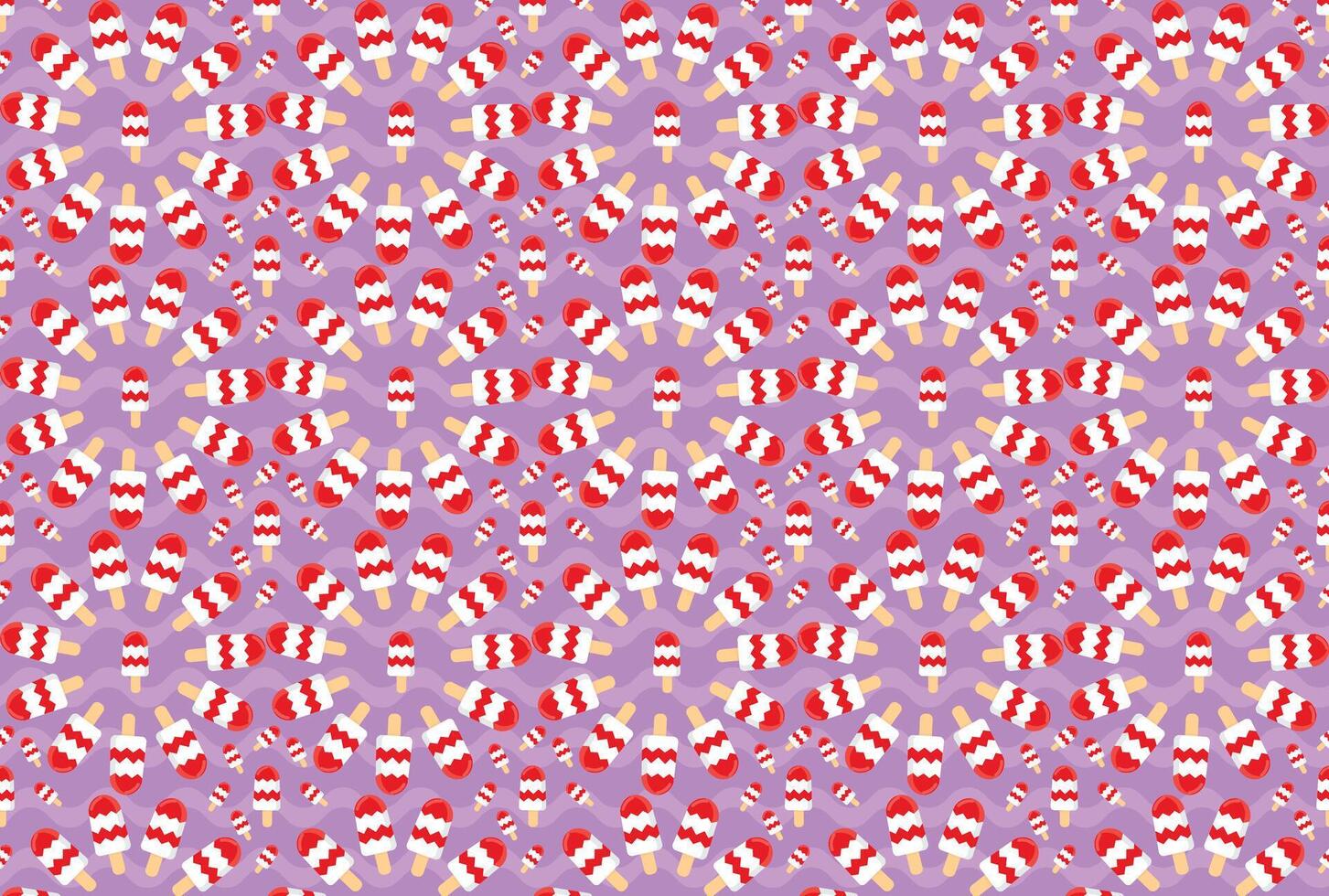 strawberry ice cream, pattern cute illustration, for backgrounds and textures vector