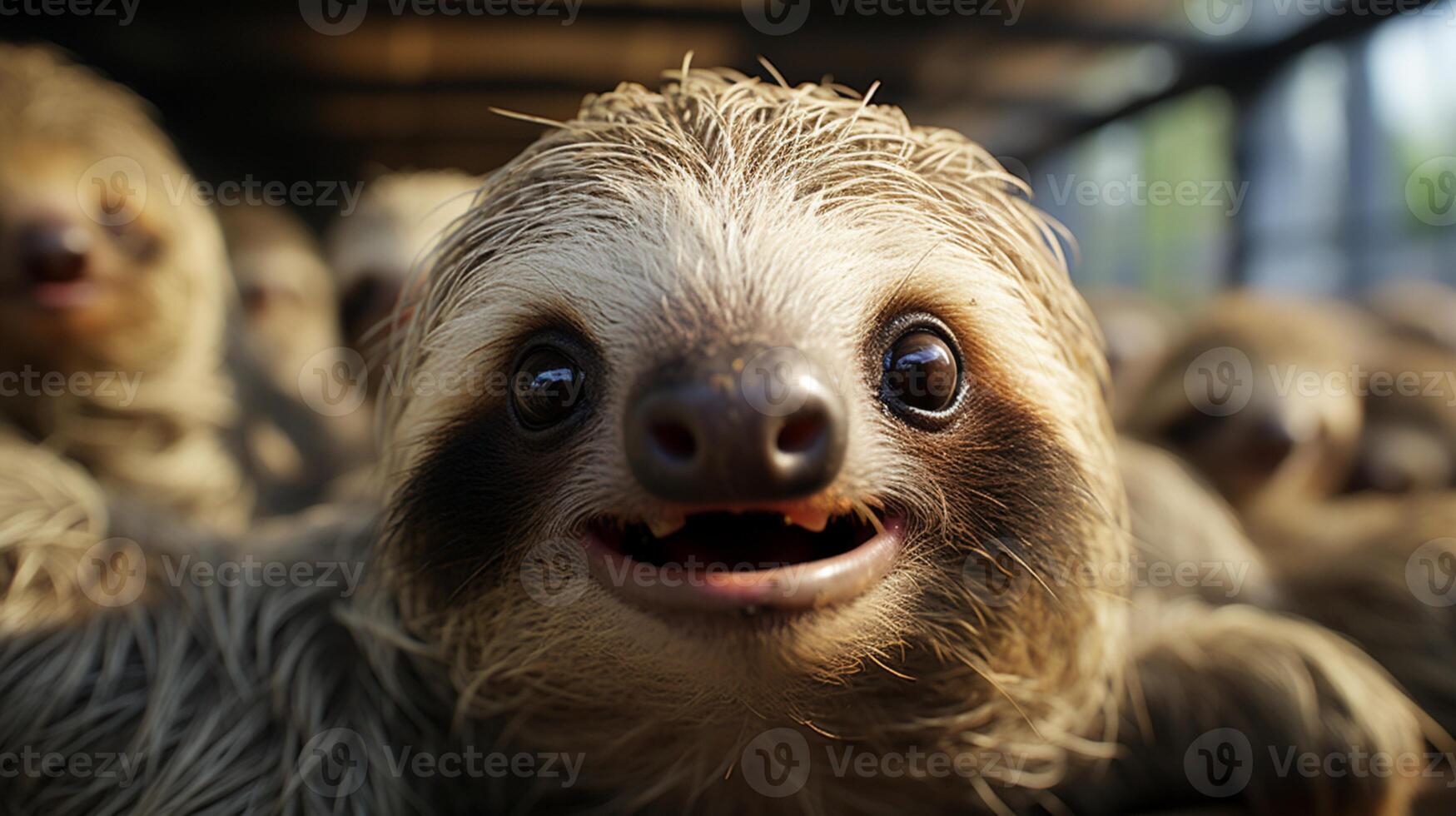 Sloth animal funny face slow moving animal wildlife photo