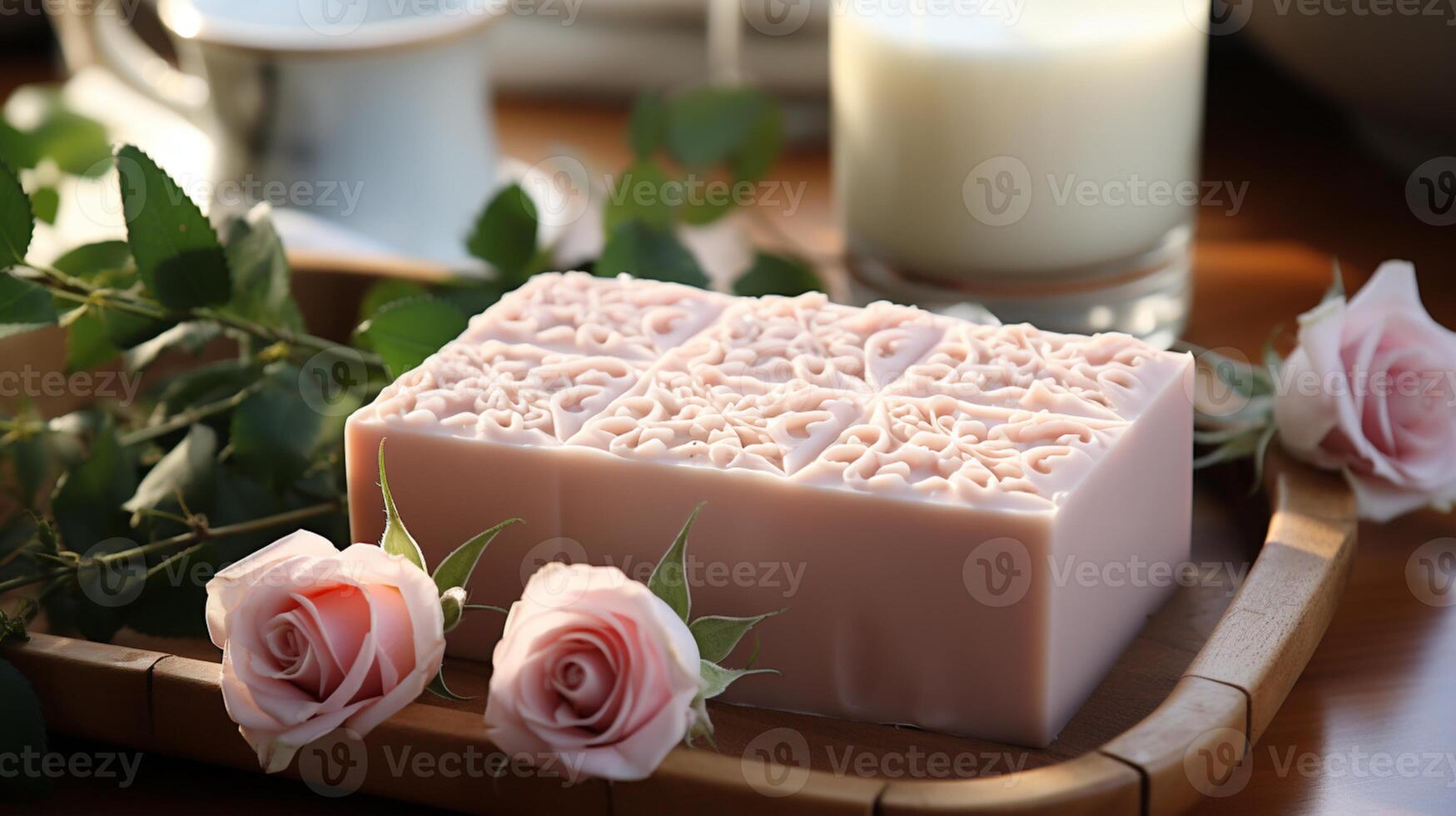Soap bar Rose flower scent homemade photo