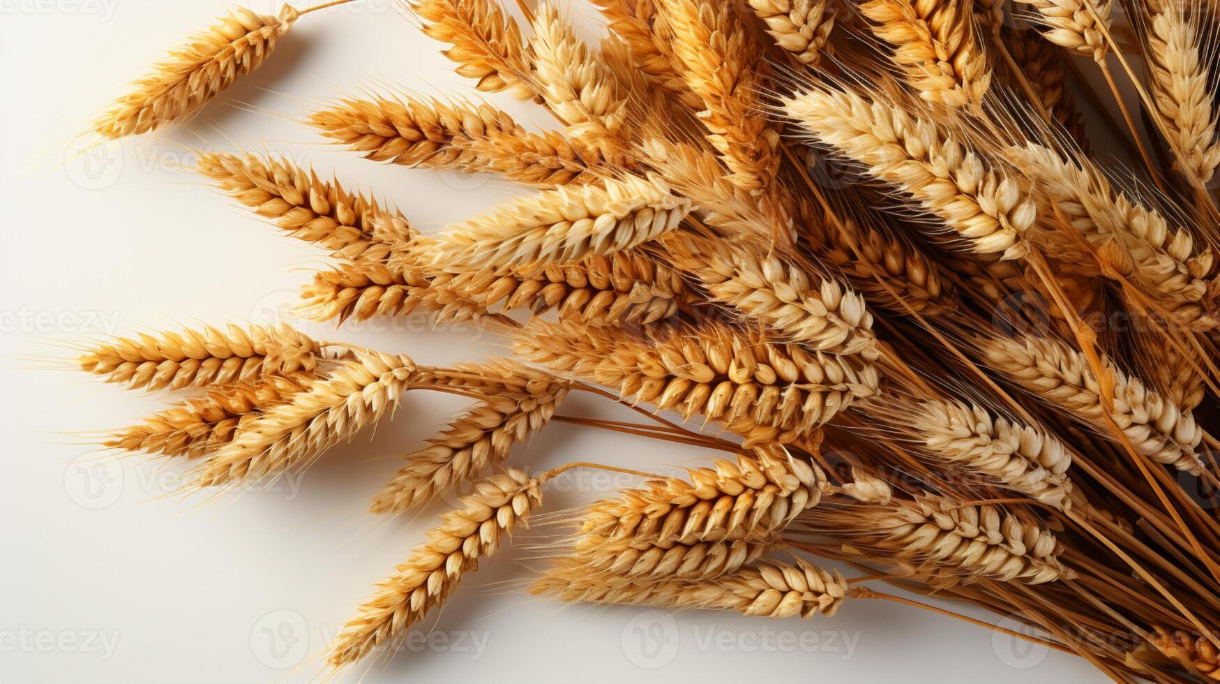 Wheat plant yellow grain copy space background photo