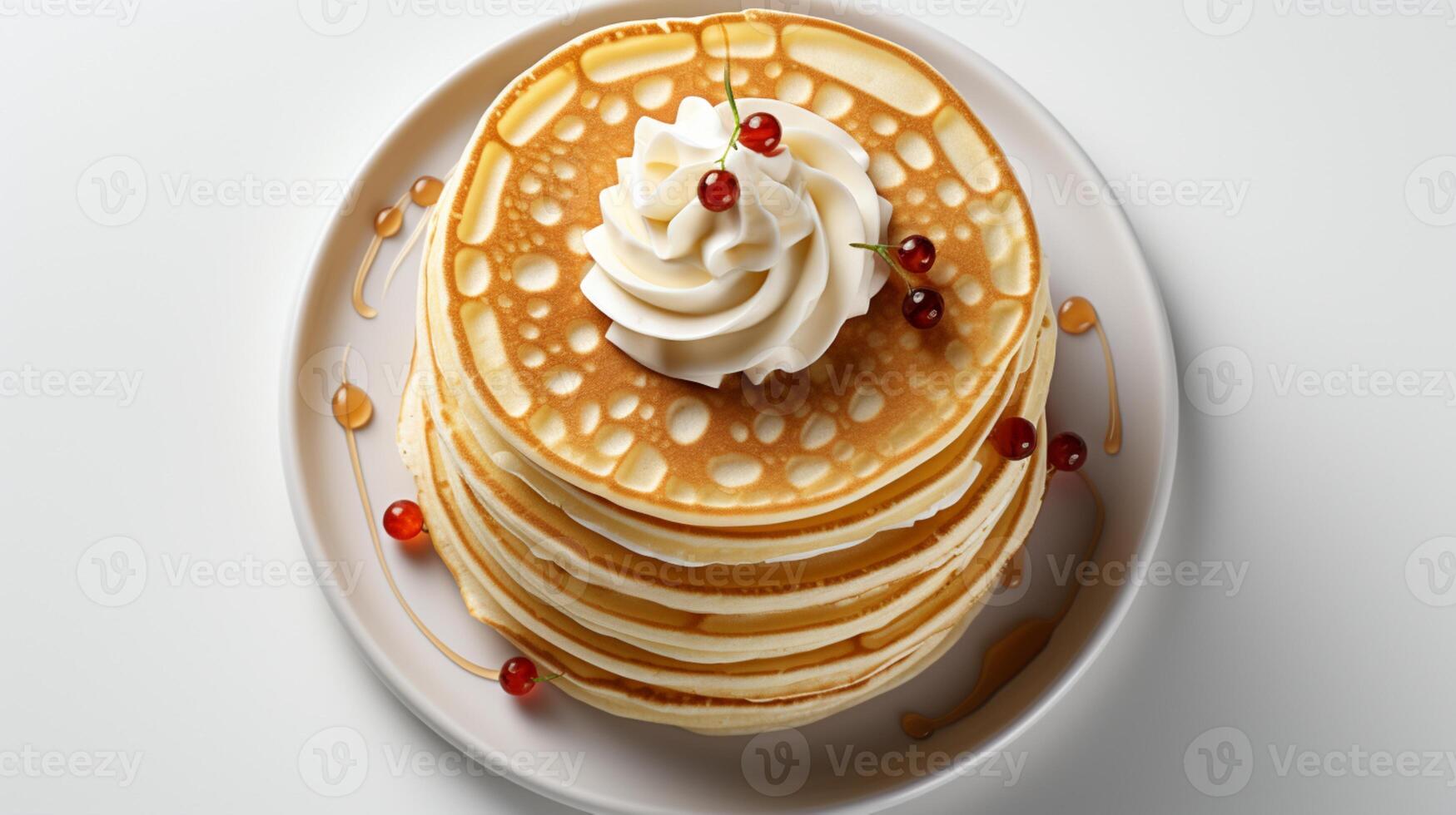 Thin pancake simple breakfast snack meal photo