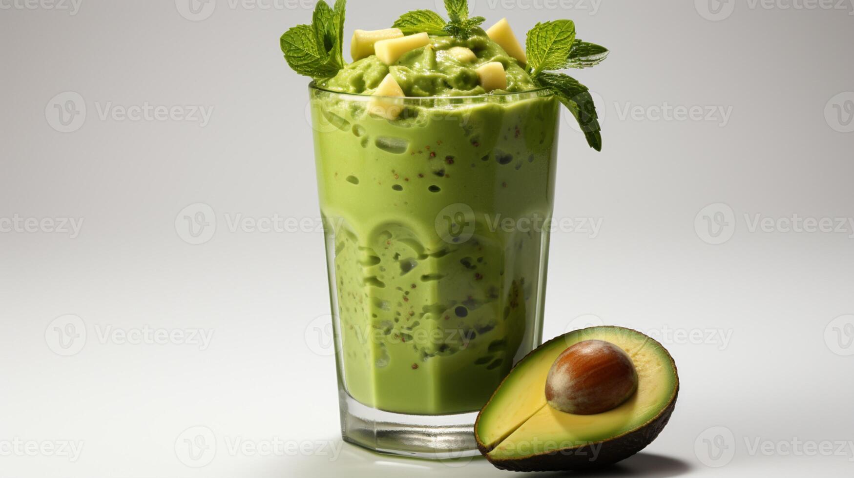 Avocado smoothie juice fresh fruity dessert shake photo