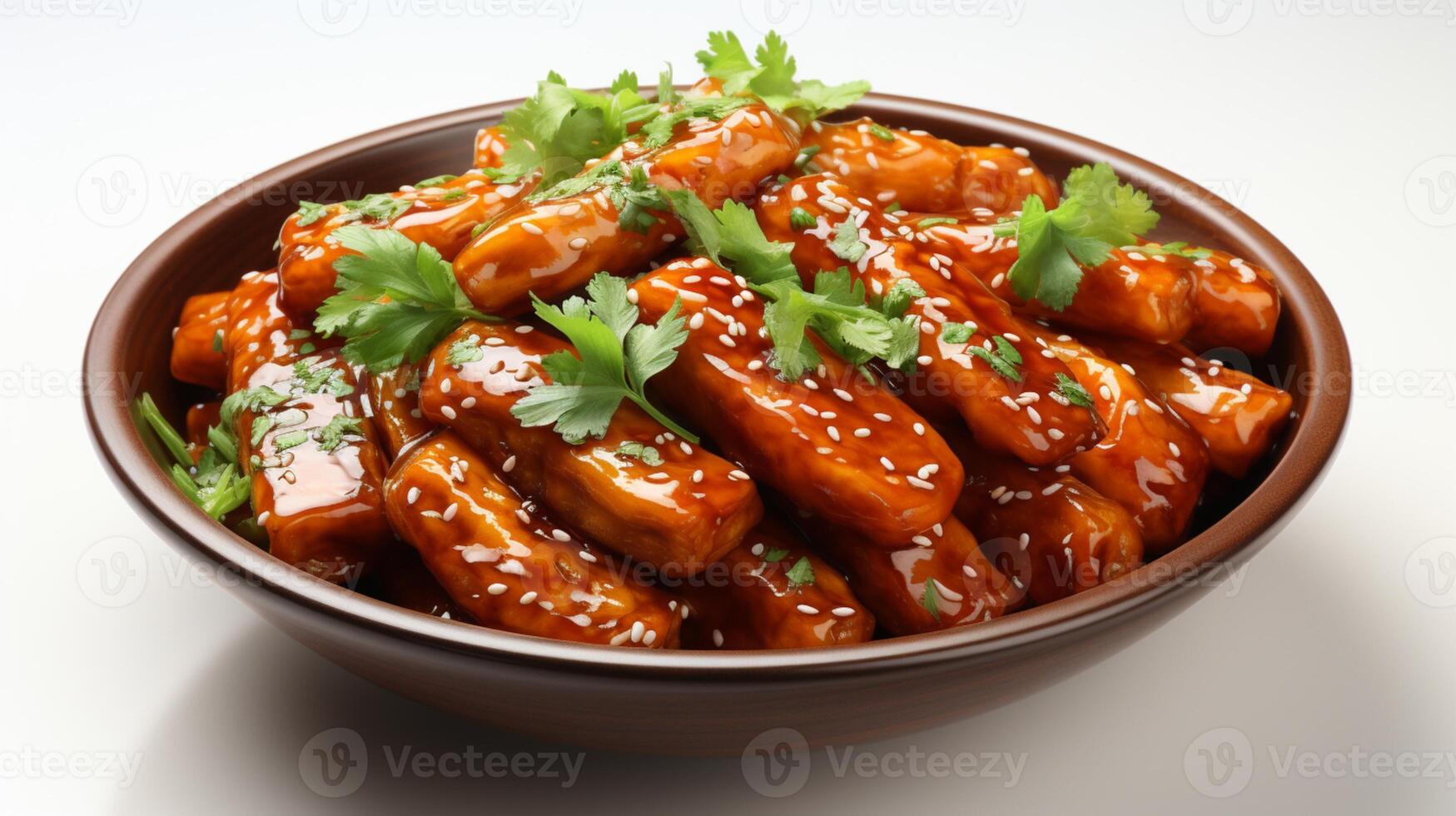 Tteobokki spicy fish rice cake Korean traditional food photo