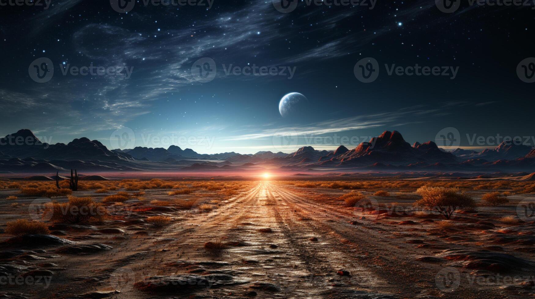 Sandy roads with wide skies nature landscape photo