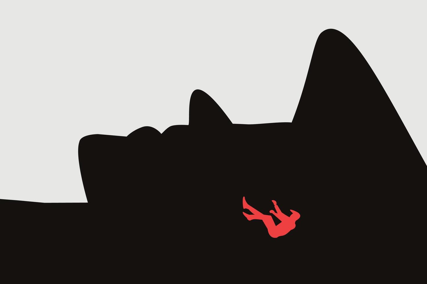 Business and financial crisis concept with businessman falling down the hole. Symbol of market crash, recession, risk, bankruptcy and loss. Eps10 illustration vector