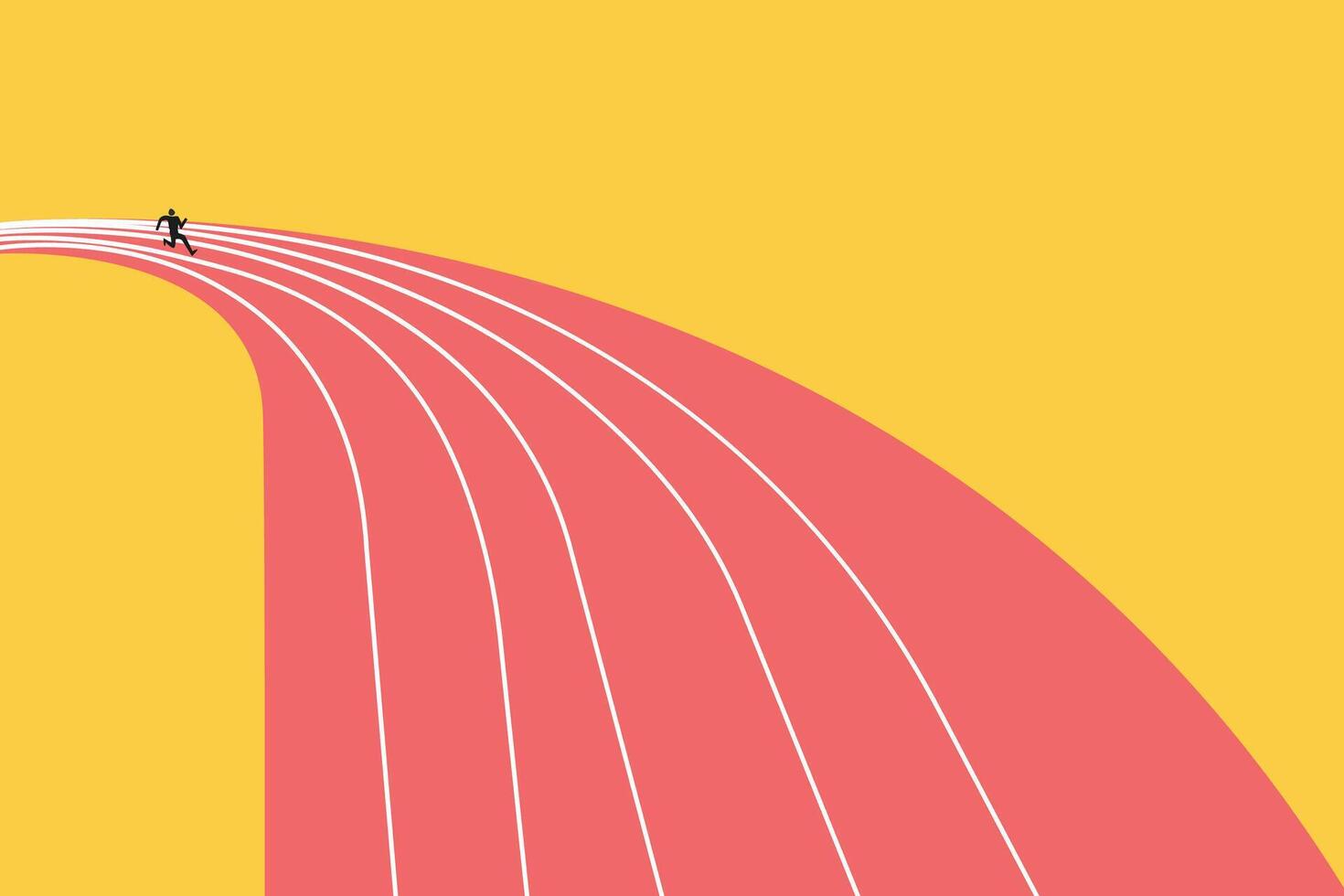 Businessman follow a path for business opportunities. visionary leadership different business routes. Symbol of ambition, motivation and long road ahead vector