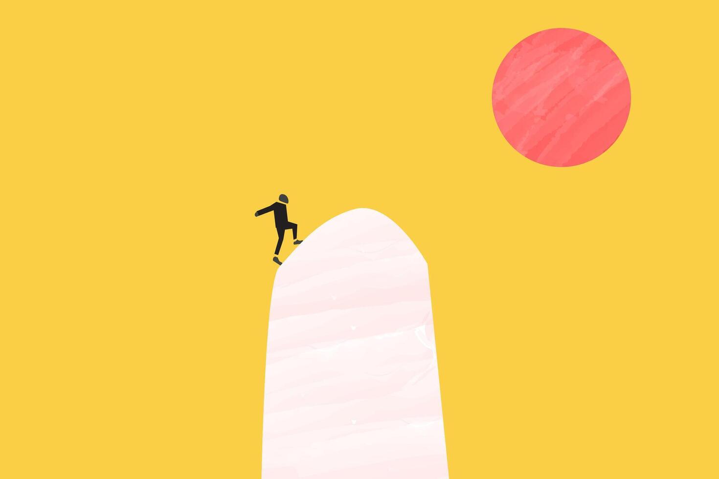 Businessman climbing for the career decision for climbing corporate ladder. Symbol of growth, ambition vector