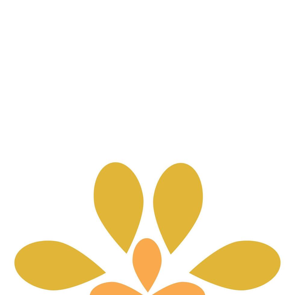 natural flower petal decoration design vector