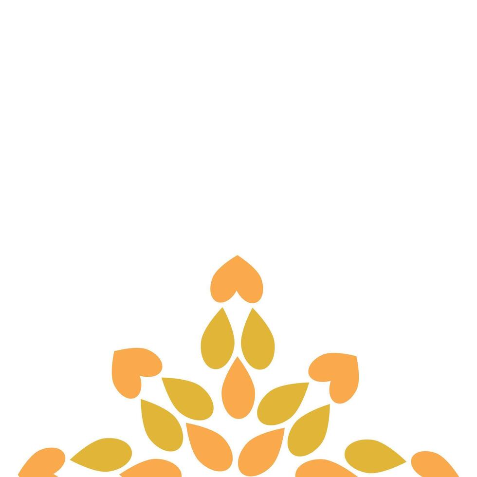 natural flower petal decoration design vector