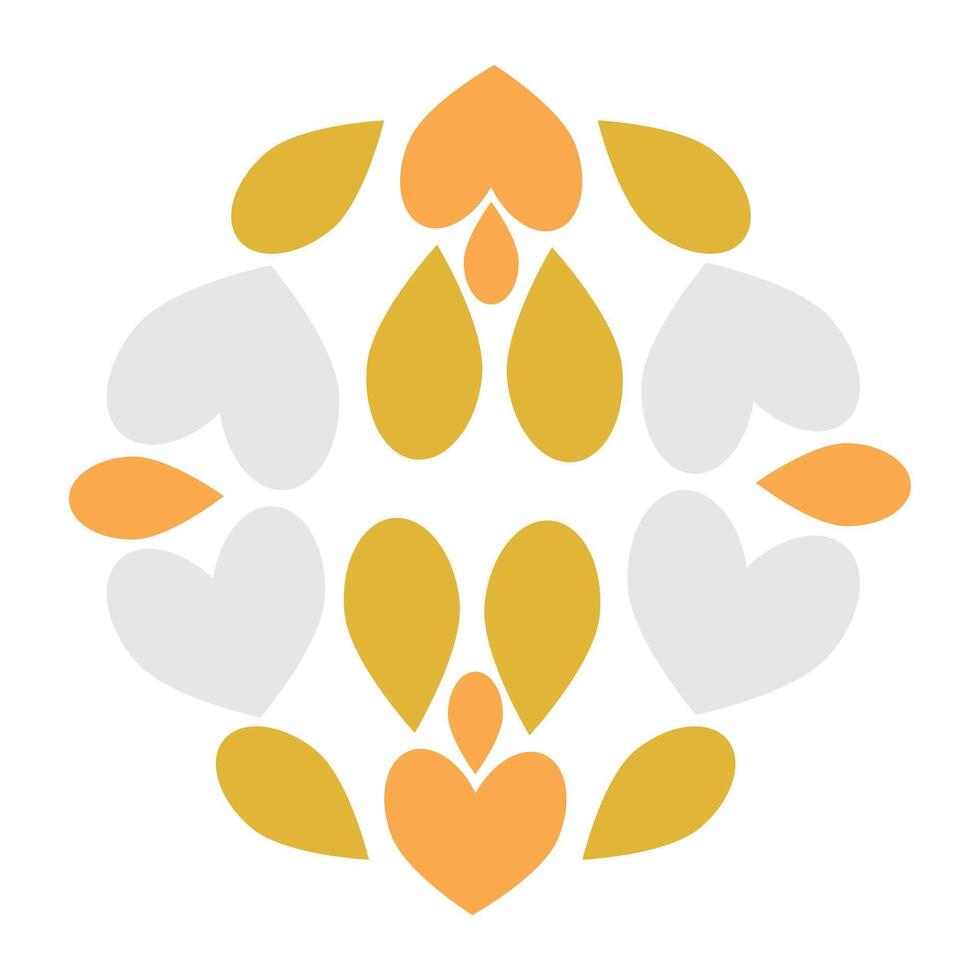 beautiful flower petal decoration design vector