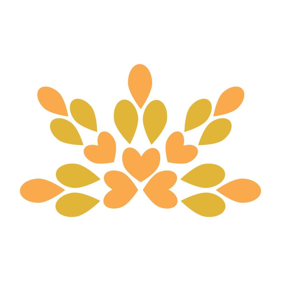 beautiful flower petal decoration design vector