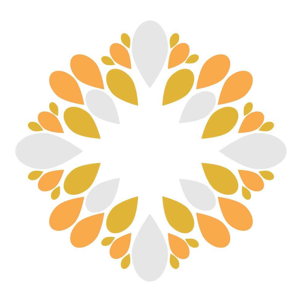 beautiful flower petal decoration design vector