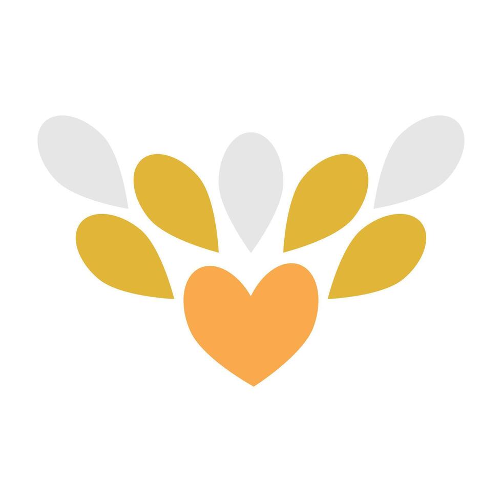 natural flower petal decoration design vector