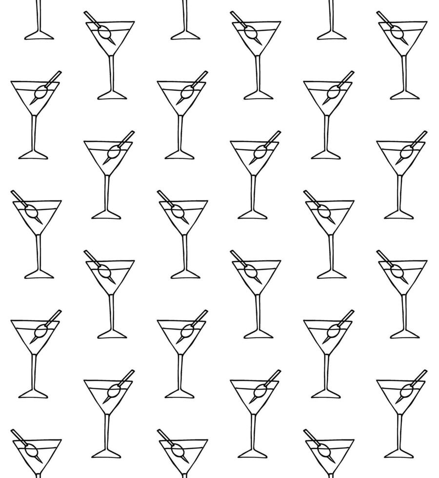 Pattern of martini vector