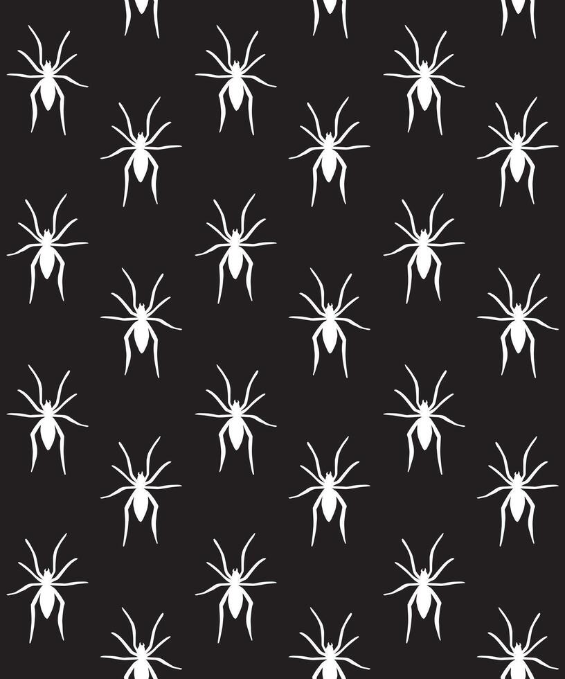 Seamless pattern of hand drawn spider vector