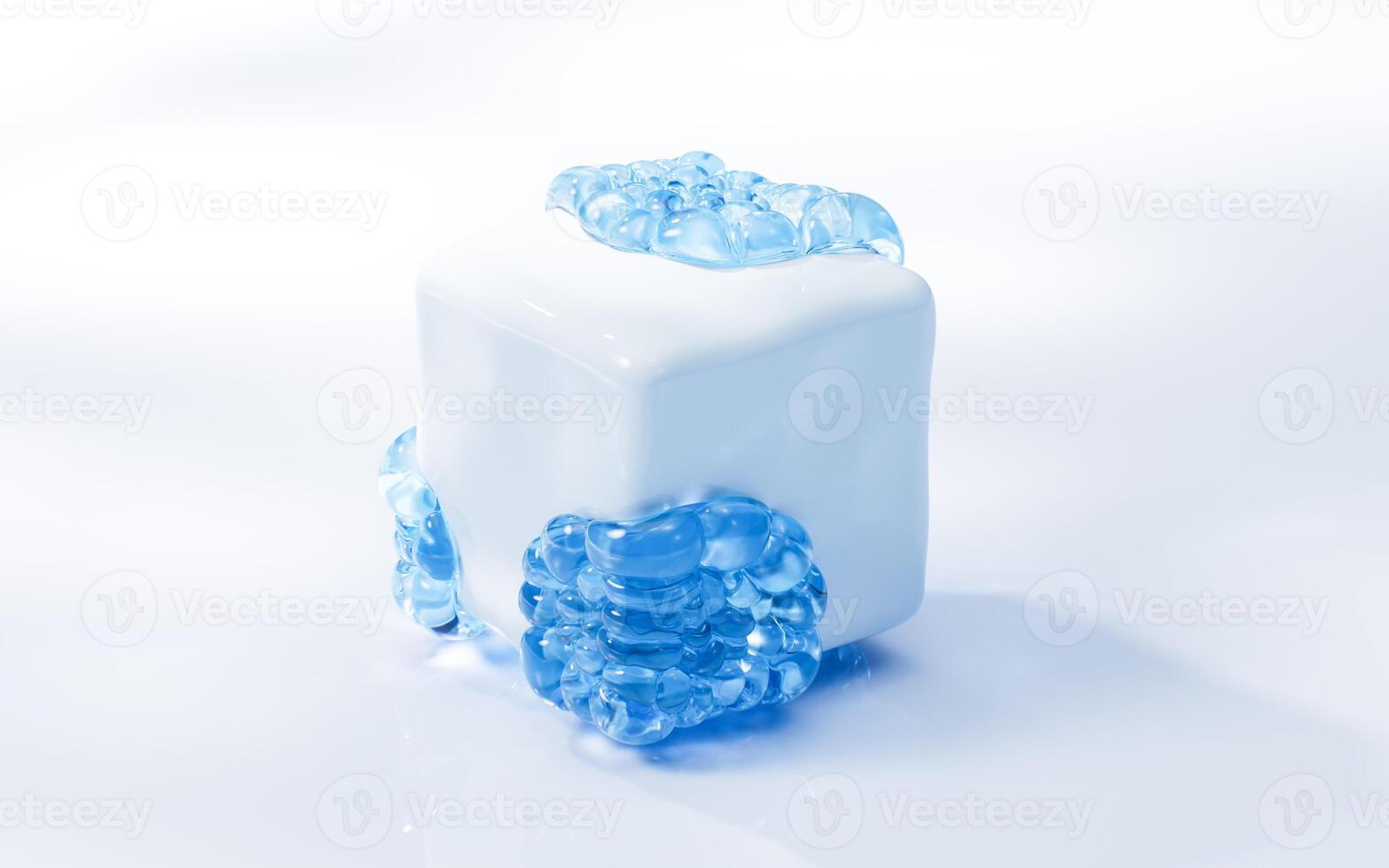 Abstract cartoon style cube, 3d rendering. photo