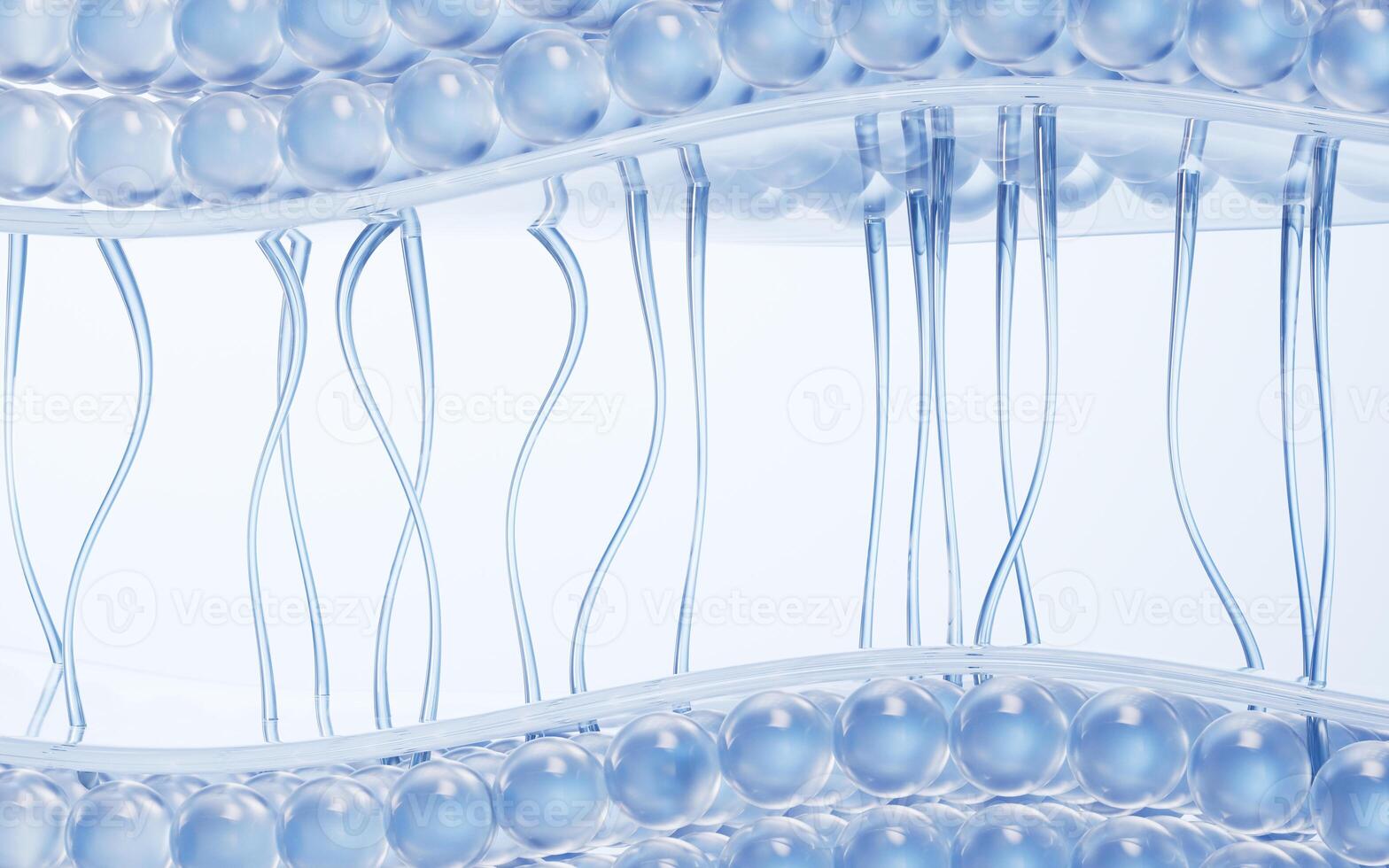 Skin cell background with cosmetics concept, 3d rendering. photo