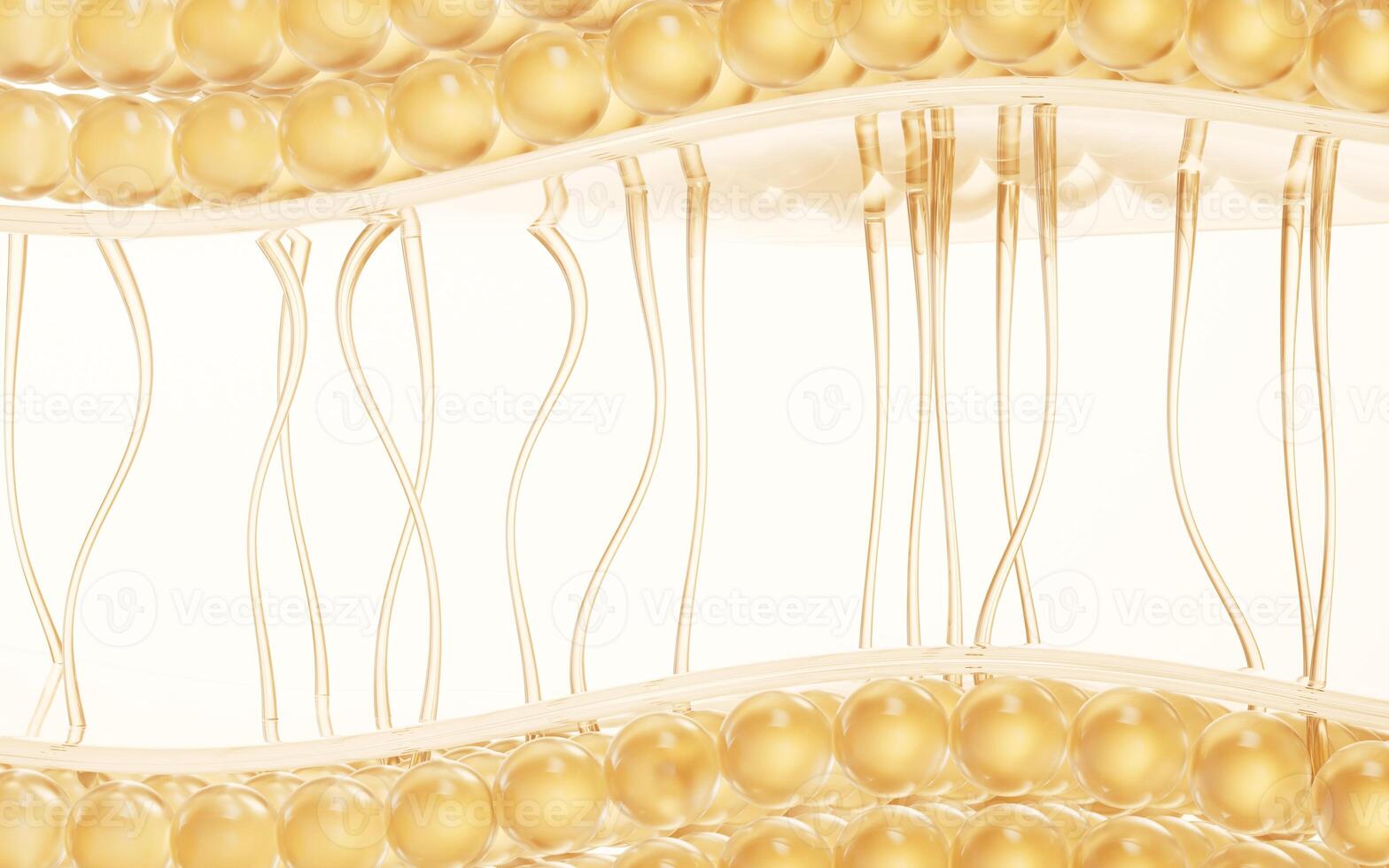 Skin cell background with cosmetics concept, 3d rendering. photo