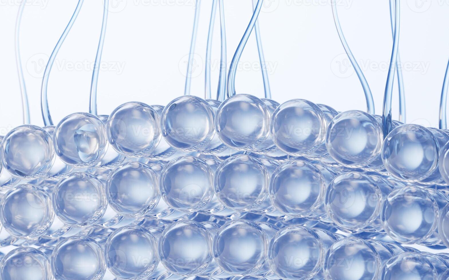 Skin cell background with cosmetics concept, 3d rendering. photo