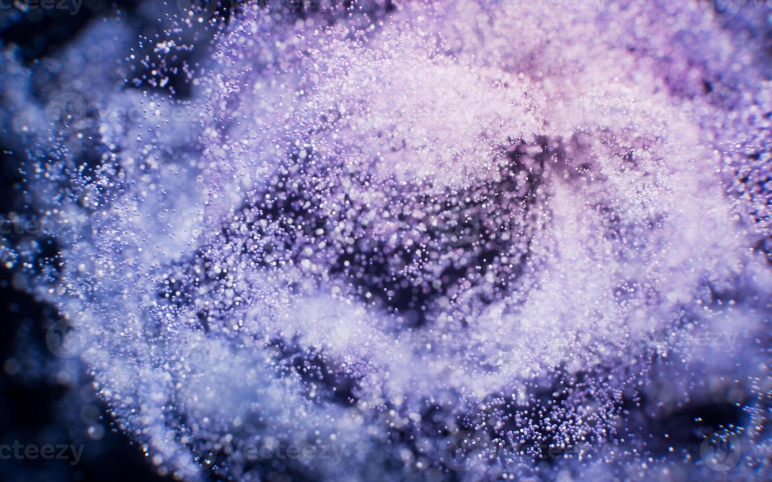 Fantastic dense flowing particles background, 3d rendering. photo