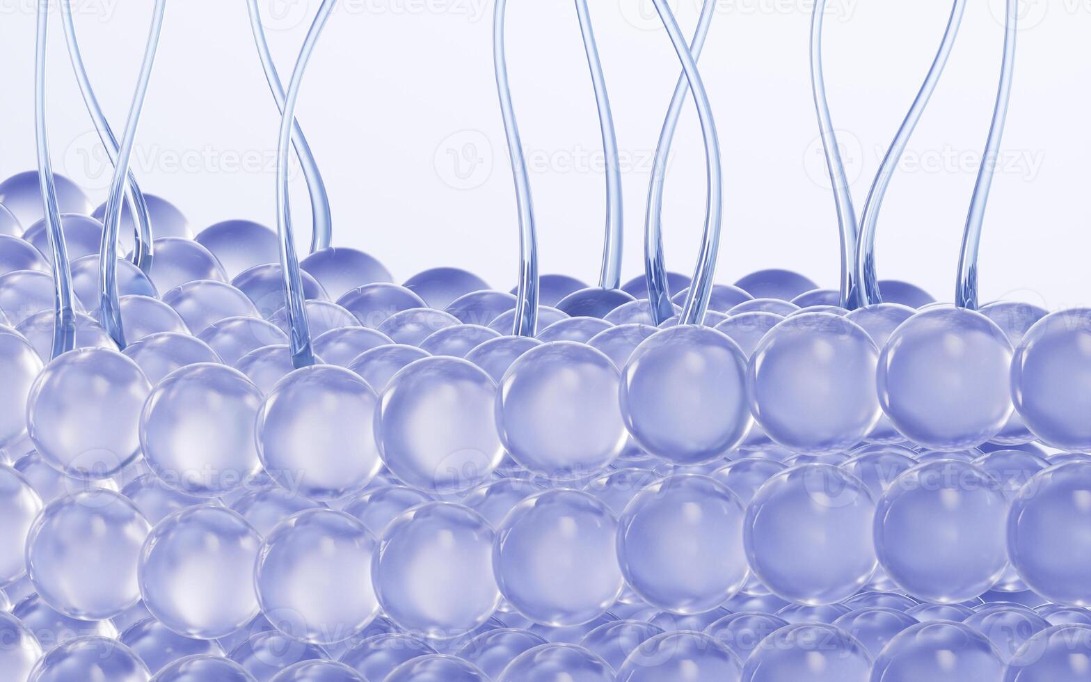 Skin cell background with cosmetics concept, 3d rendering. photo