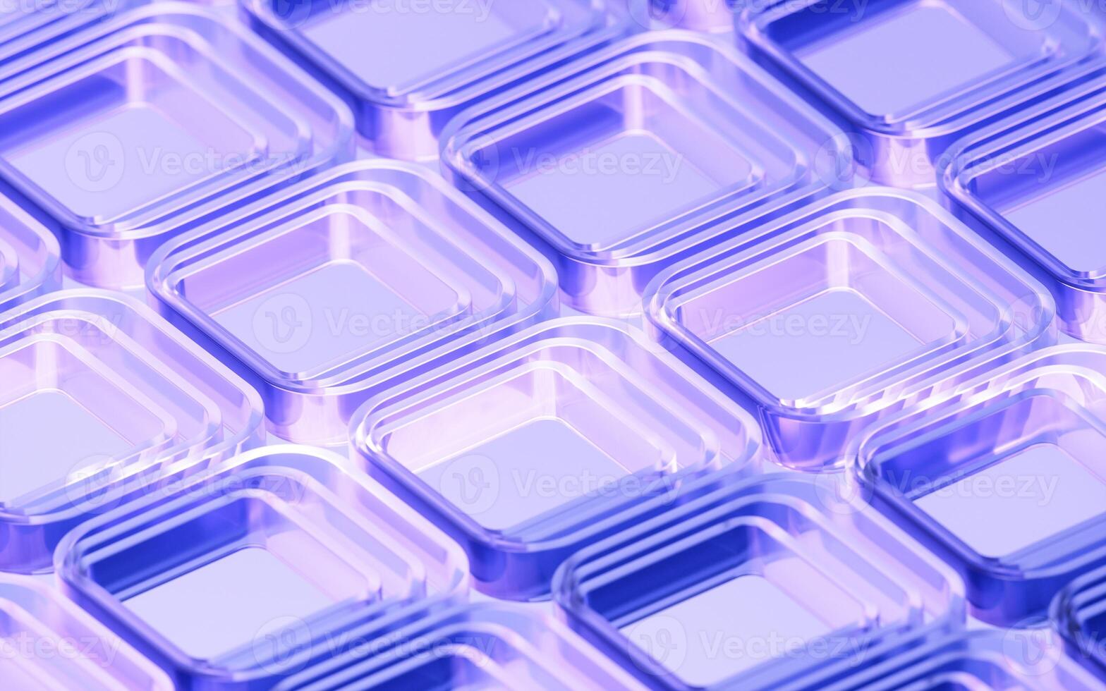 Abstract transparent glass geometry background, 3d rendering. photo