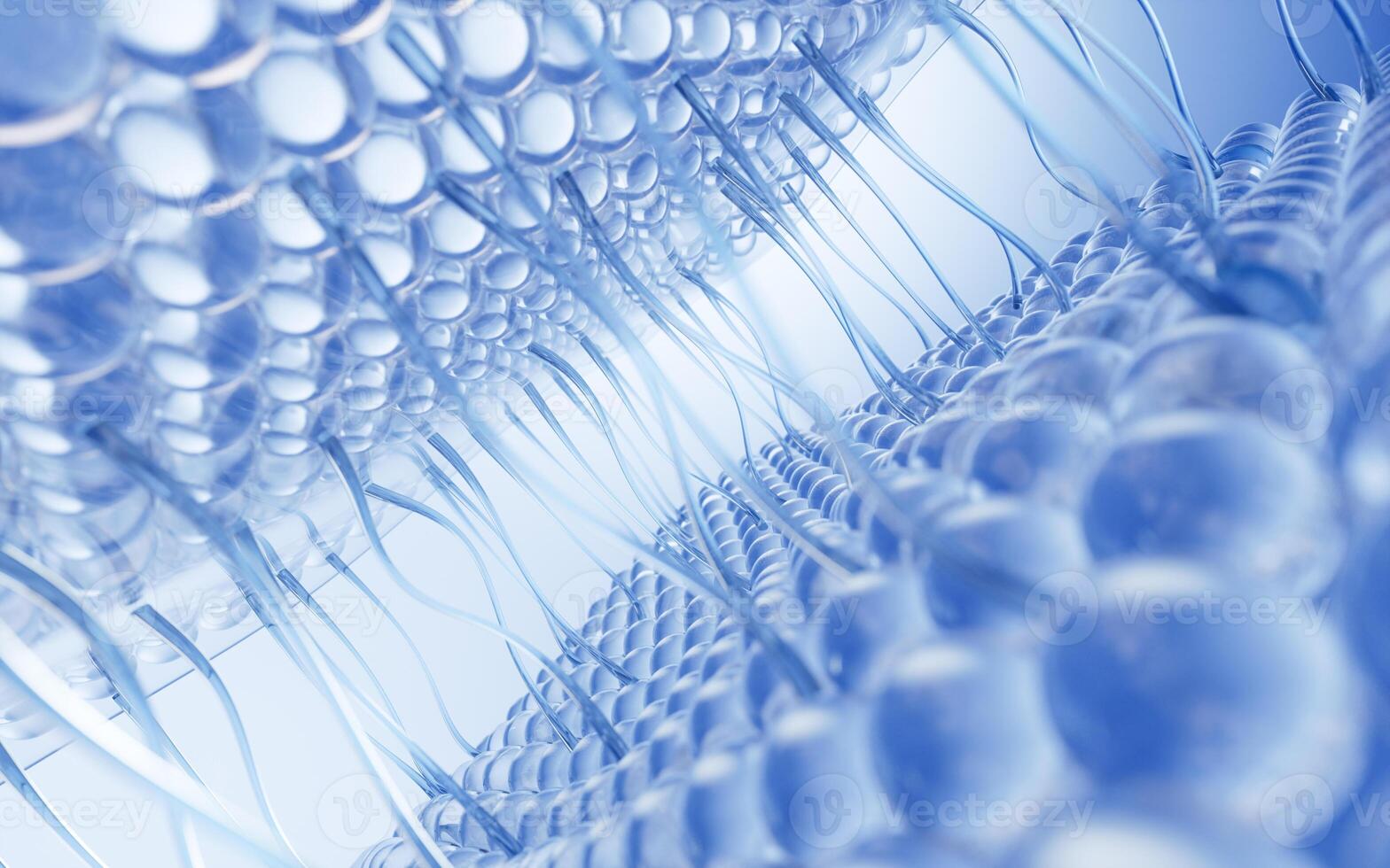 Skin cell background with cosmetics concept, 3d rendering. photo