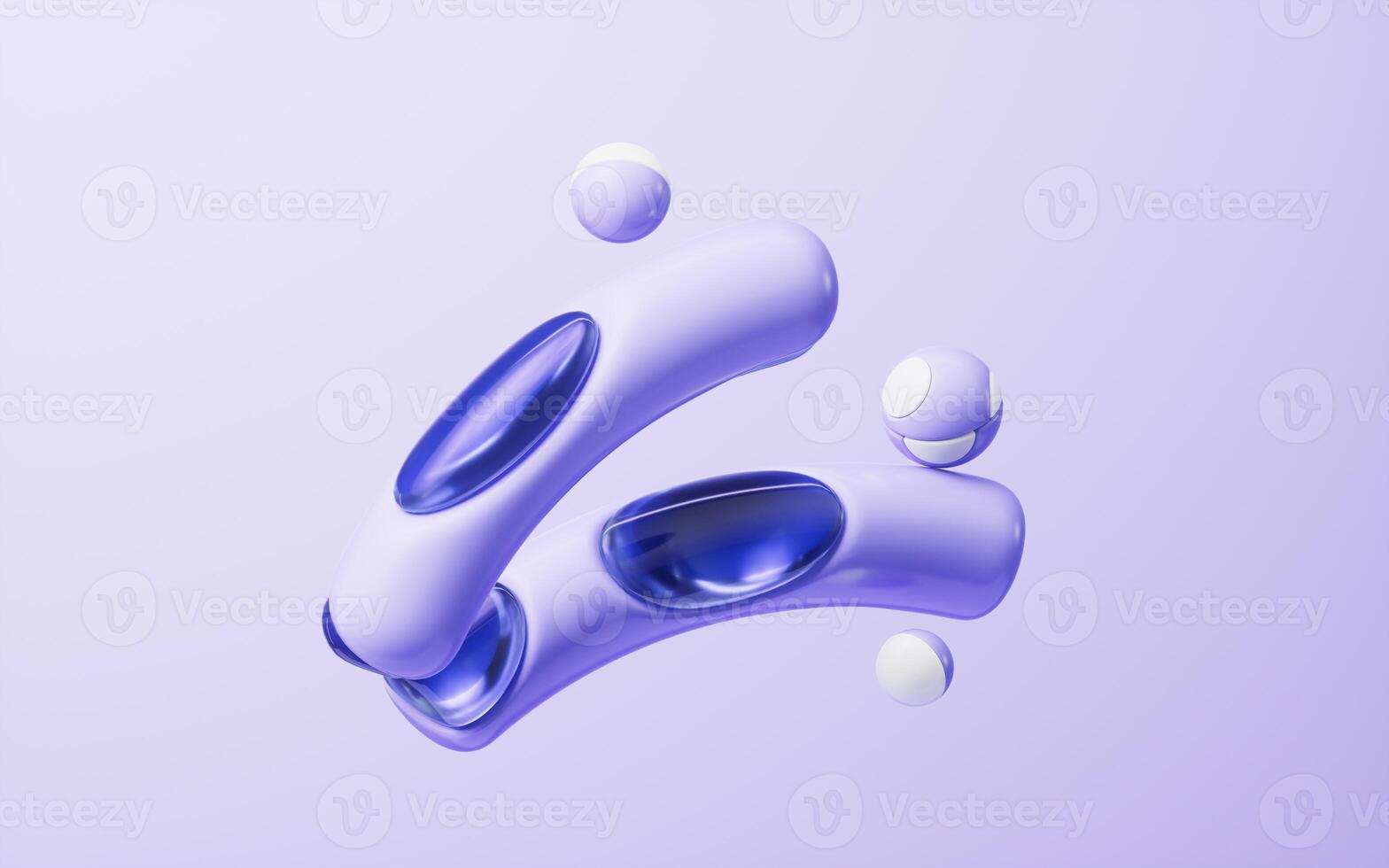 Abstract cartoon geometries background, 3d rendering. photo