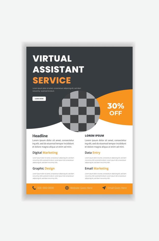 Promotional flyer design template vector