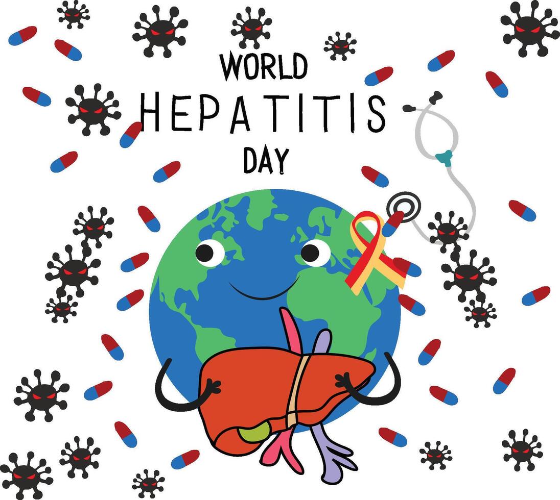 world hepatitis day vector