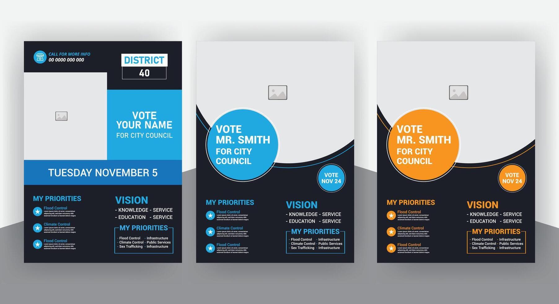 Political Flyer design Template vector