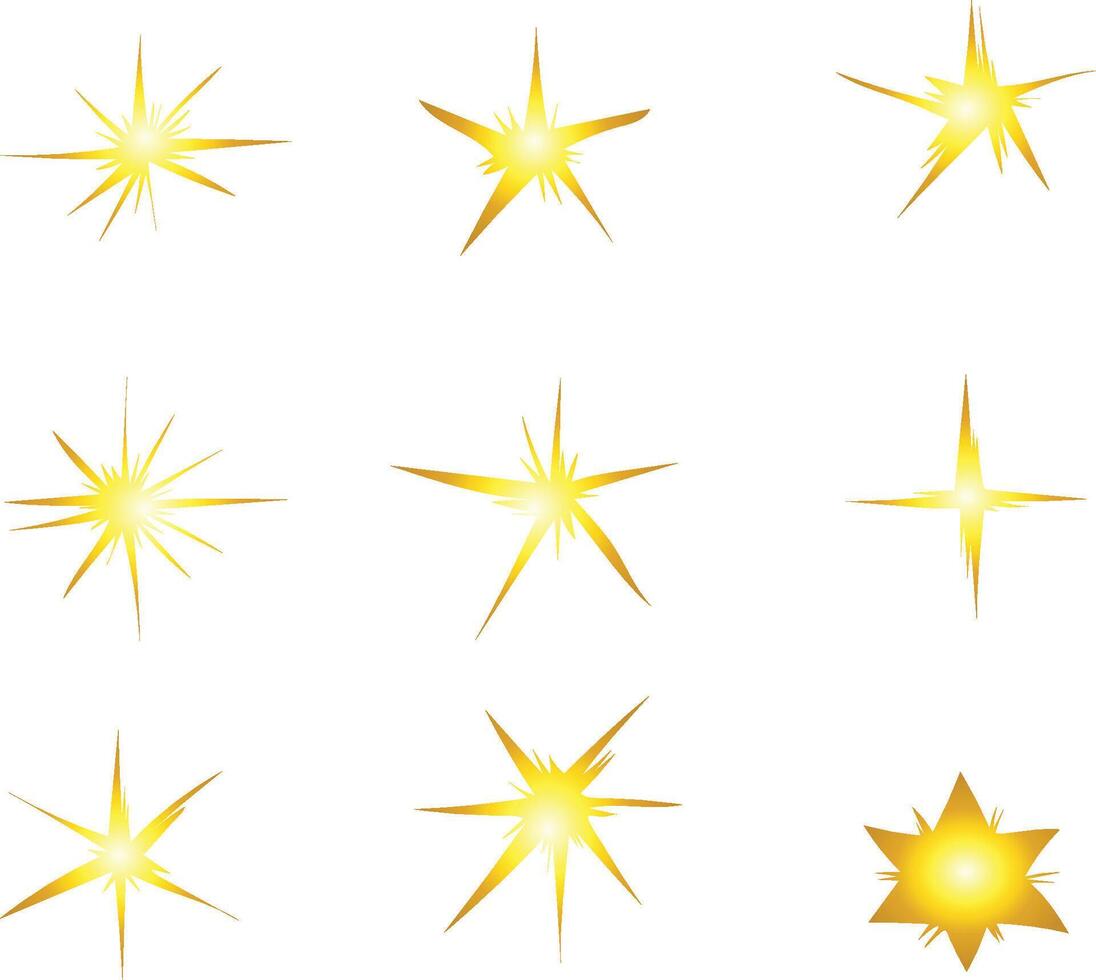sparkling stars set vector
