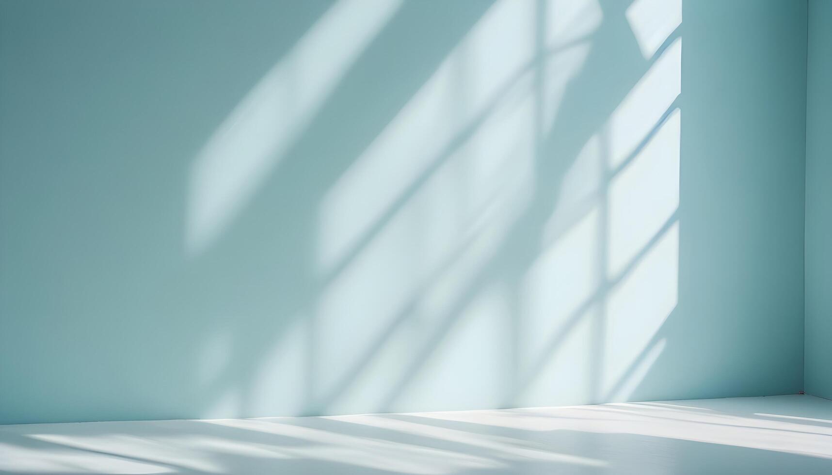 empty room with windows shadow on wall photo