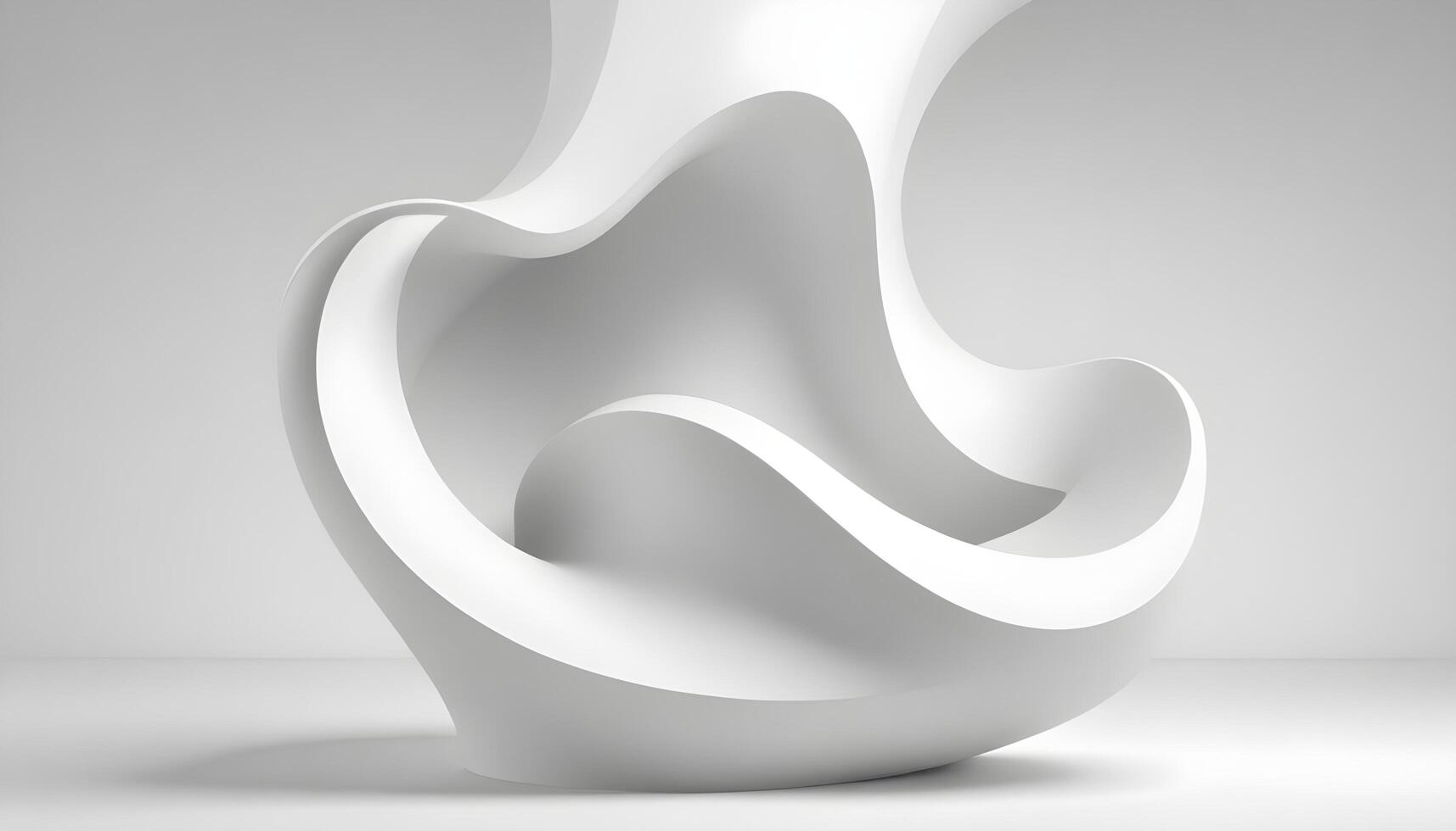 White 3D curve abstract background, wallpaper, copy space photo