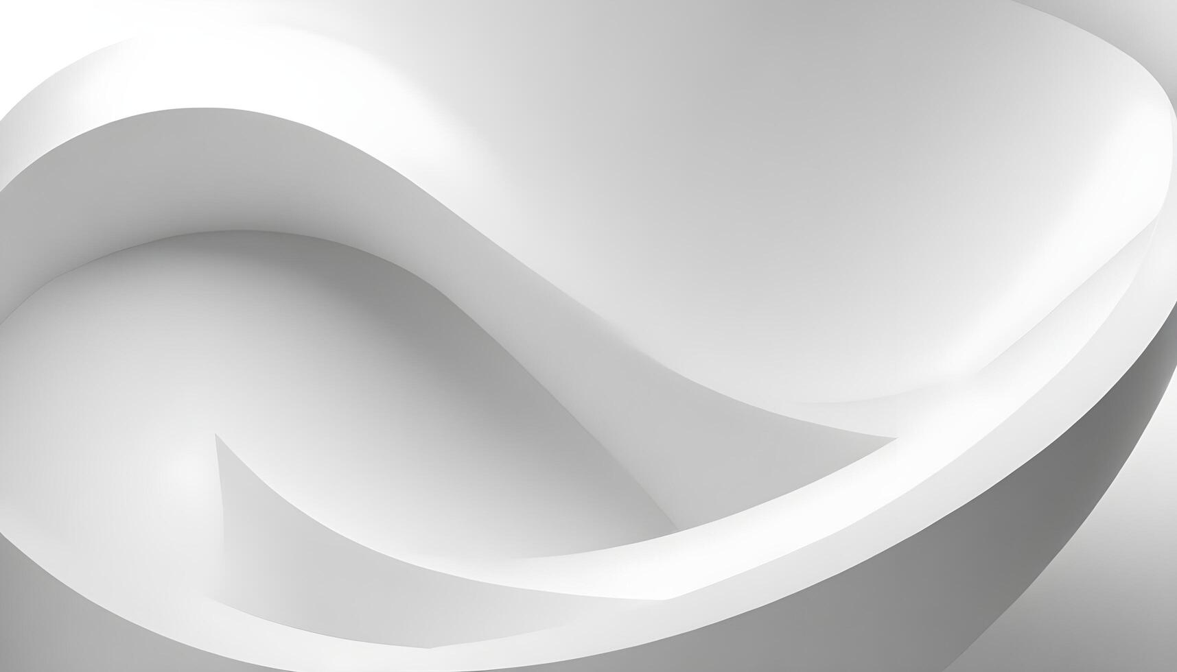 White 3D curve abstract background, wallpaper, copy space photo