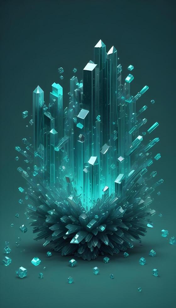 3D wave curve abstract background with lights and bokeh, wallpaper photo