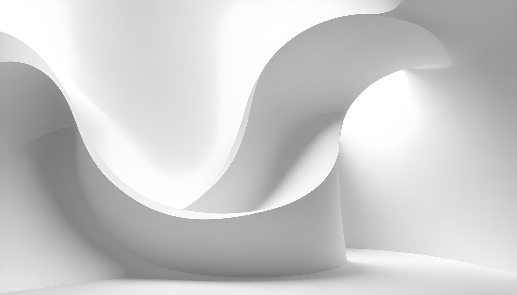 White 3D curve abstract background, wallpaper, copy space photo