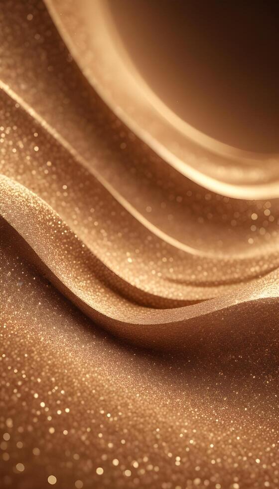 3D wave curve abstract background with lights and bokeh, wallpaper photo