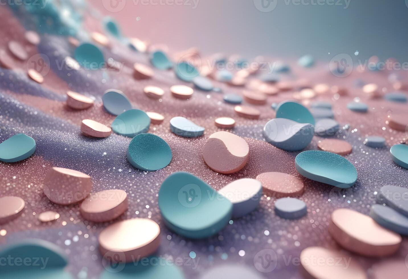 3D wave curve abstract background with lights and bokeh, wallpaper photo